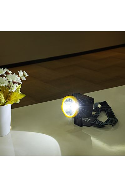 Olsenmark Rechargeable Led Headlamp – 9000mah Battery, Adjustable Strap, Hands-free Torch, 4 Light Modes