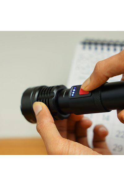 Olsenmark Rechargeable Led Flashlight – 5w Cree Led, 2000mah Battery, Military Grade, 5 Hrs Runtime