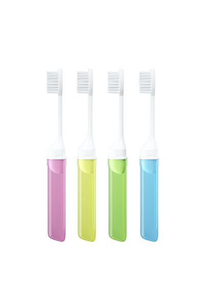 Choice 4pcs Mini Travel Toothbrush Foldable Portable Small Dental Brush Folding Traveling Adult Toothbrush