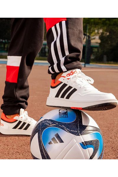 adidas White Hoops 3.0 Casual Shoes
