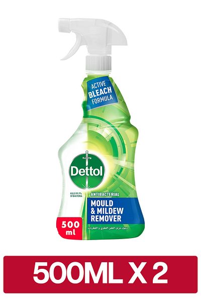 Dettol Anti-Bacterial Mould & Mildew Remover Spray Bottle, 500ml x2