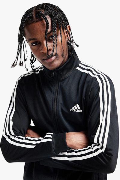 adidas M 3S Tr Tt Ts Ανδρικό Σετ φόρμας casual IC6747 Μαύρο