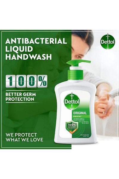 Dettol Original Liquid Handwash Pump, Pine Scent, 200ml x 6