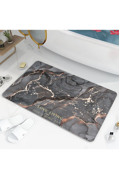 Zippi Covor Baie Antiderapant, Absorbant, Fabricat din Diatom si Spuma de Sil...