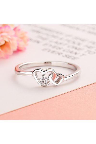 delis Inel Argint 925, Jw1340, Model Inima Si Infinit, Placat Cu Rodiu