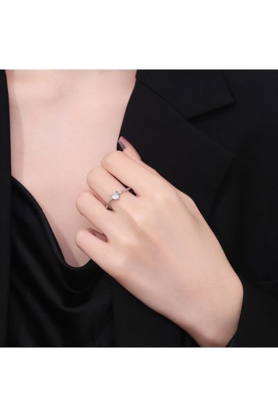 delis Inel Argint 925, Jw1348, Model Inima, Placat Cu Rodiu