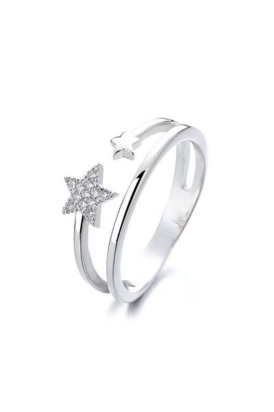delis Inel Argint 925, Jw1369, Model Cu Stelute, Placat Cu Rodiu