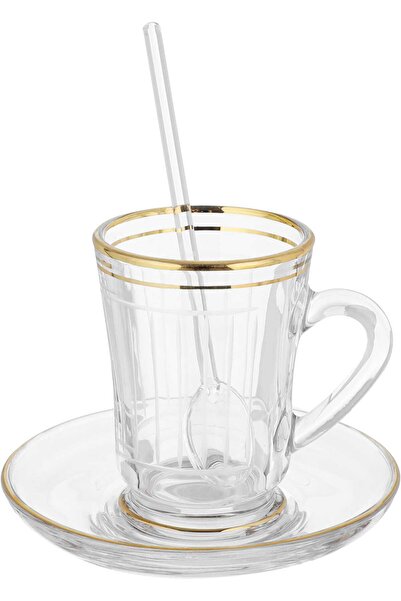 Alsaif Gallery Saif Gallery Glass Tea and Coffee Serving Set, 26 Pieces - Clear