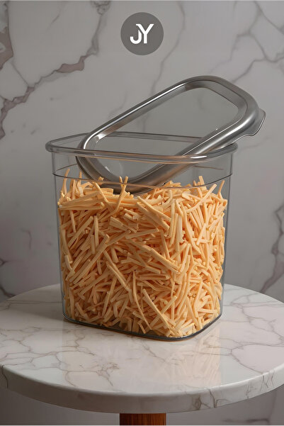 Justyol مجموعة من 9 حاويات تخزين طعام أنثراسيت سعة 2 لتر - مستطيلة مولي