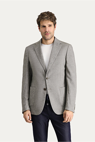 Kiğılı Λινό μπουφάν με κλασικό σχέδιο