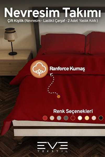 Eve Tekstil Ranforce Постільна білизна з простирадлом і ковдрою, двоспальний ...