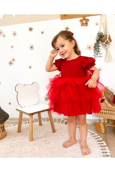 aysskids Nell Girl Copii Pufos Printesa Tutu Nunta Ziua Nașterii Rochie de ocazie specială