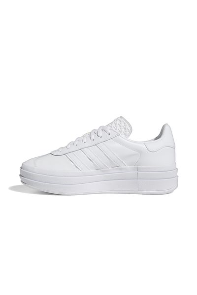 adidas Pantofi sport cu platformă pentru femei Gazelle Bold, alb