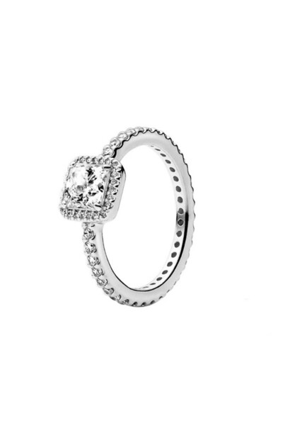 delis Inel Argint 925, Jw627, Model Cu Zirconiu Patrat, Placat Cu Rodiu