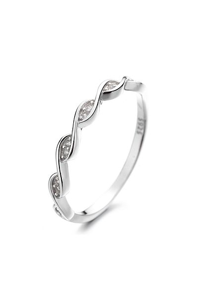 delis Inel Argint 925, Jw1316, Model Impletit, Placat Cu Rodiu