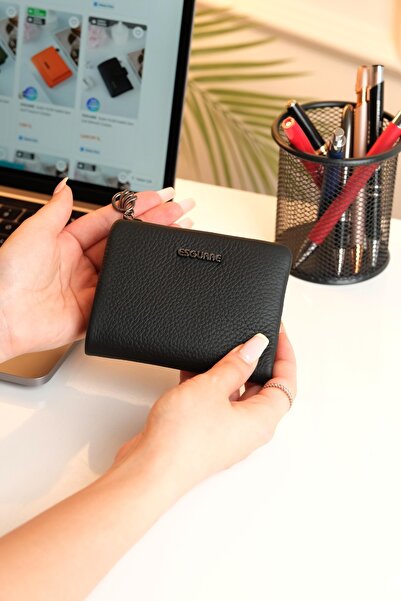 ESGUARE محفظة نسائية أنيقة من الجلد الطبيعي بنسبة 100%