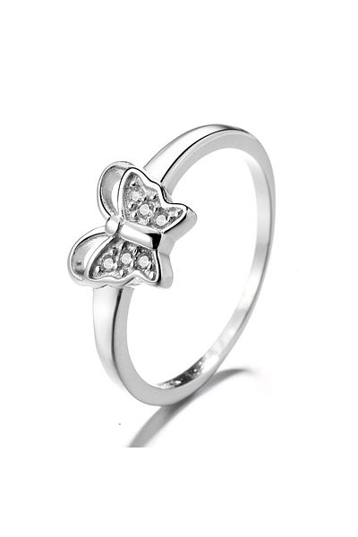 delis Inel Argint 925, Jw1357, Model Fluture, Placat Cu Rodiu