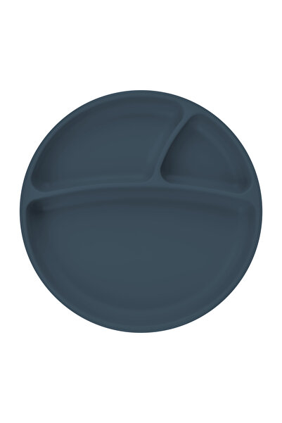 OiOi Porsiyon Vakum Tabanlı Silikon Tabak Deep Blue