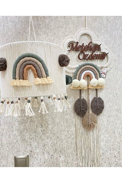 Tasarı Sanatı Bebek/çocuk Odası Özel Tasarım Makrome Avize - Isimli Kapı Süsü...