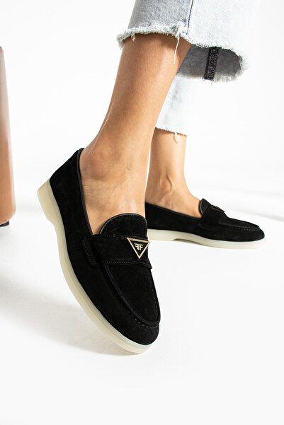 FOLLİNİ Balerini negri din piele naturală pentru femei