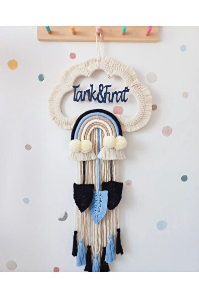 Tasarı Sanatı Bebek/çocuk Hediyelik Isimli Makrome Bulut Kapı Süsü Hastahane ...