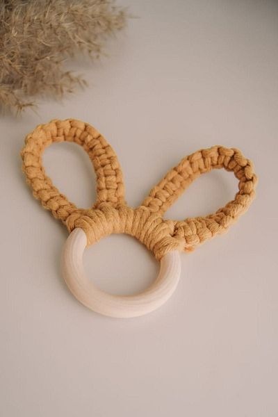 Tasarı Sanatı Child/Baby Special Design 100% Natural Cotton Rope Rabbit Ear Teether-Teether