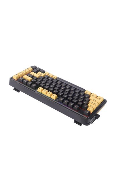 REDRAGON Elf PBT Wired Mechanical Gaming Keyboard, RGB Lighting, Orange Switches, Black
