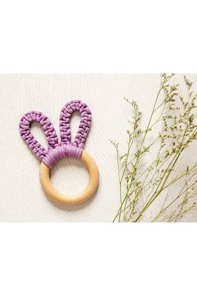 Tasarı Sanatı Child/Baby Special Design 100% Natural Cotton Rope Rabbit Ear Teether-Teether