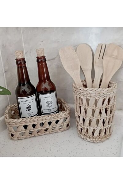 Tasarı Sanatı Домашен декор Кухня 2-компонентен органайзер за масленка и лъжи...