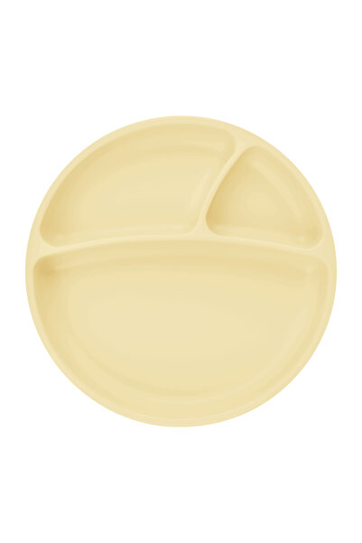 OiOi Porsiyon Vakum Tabanlı Silikon Tabak Sarı