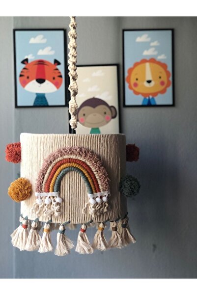 Tasarı Sanatı Bebek / Çocuk Odası %100 El Işçiliği Makrome Gökkuşaklı Bebek V...