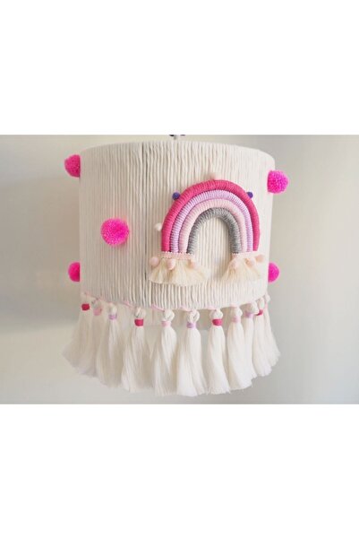 Tasarı Sanatı Bebek / Çocuk Odası %100 El Işçiliği Makrome Gökkuşaklı Avize