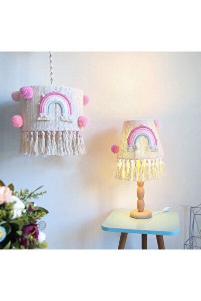 Tasarı Sanatı Bebek / Çocuk Odası Makrome Özel Tasarım Abajur-avize Aydınlatm...