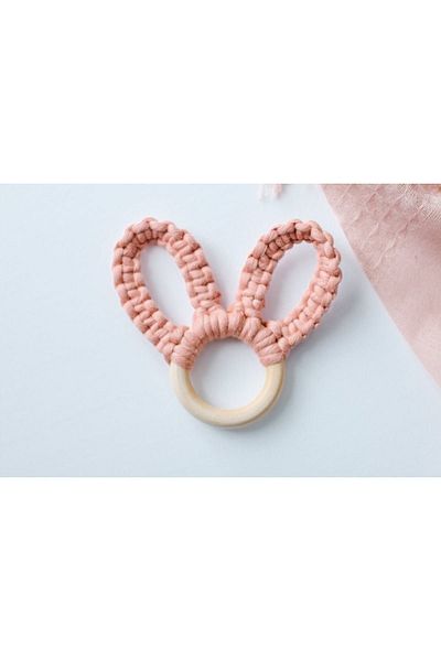 Tasarı Sanatı Child/Baby Special Design 100% Natural Cotton Rope Rabbit Ear Teether-Teether