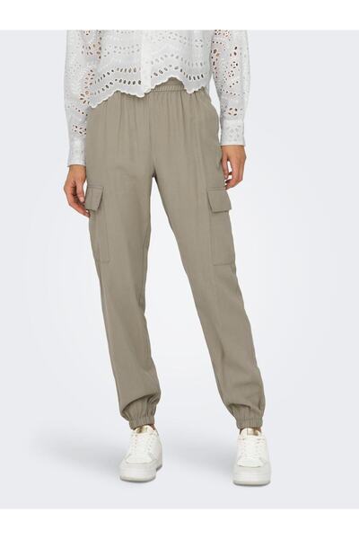 ONLY Women's Cargo Pocket Jogger Pants with Elastic Waist and Legs15245364 Onilis