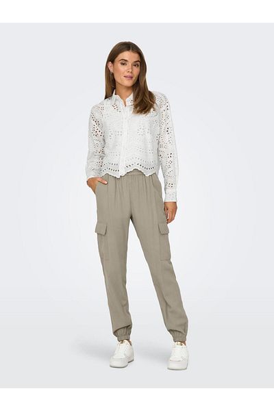 ONLY Women's Cargo Pocket Jogger Pants with Elastic Waist and Legs15245364 Onilis