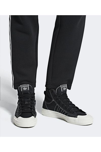 adidas Nizza Hi Rf Canvas Unisex Casual Shoe Black Sneaker