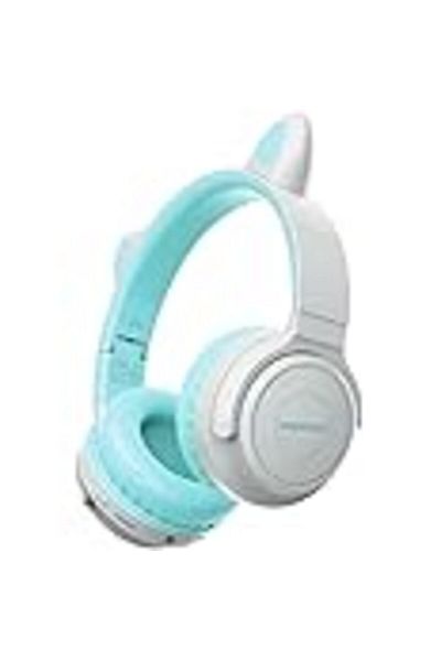 Promate Kids Wireless Bluetooth Headphones, Kawaii Style Wired/Wireless Foldable Headphones with Att