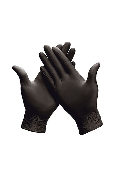 Bimel Black Nitrile Gloves Powder Free (S) 20 Pk X 100 Pieces (Box)