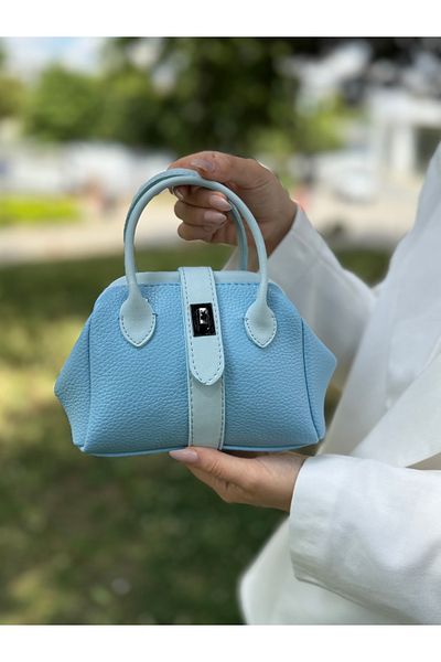 DEV 3 ADAM Nçs Blue Mini Women's Hand and Shoulder Bag - Minimal Elegance (En:18~Boy:13)