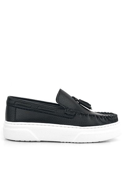 Rakerplus Pantofi mocasin pentru băieți cu piele neagră