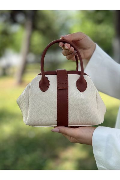 DEV 3 ADAM Nçs Cream Tan Mini Women's Hand and Shoulder Bag - Minimal State of Elegance (En:18~Boy:13)