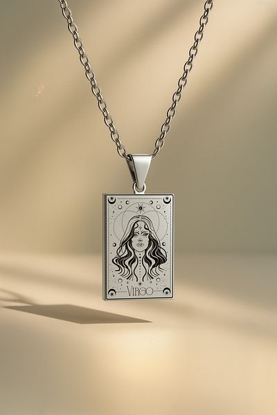 ArtinArt Virgo Tarot Necklace |   316L Anti-Tarnish Steel