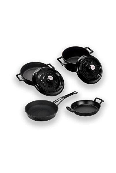 Lava Döküm 4x Trendy Serisi 7 Parça Tencere & Tava Seti