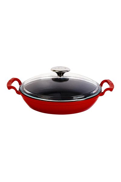 Lava Cast Round Sahan Glass Lid Cast Iron Solid Double Handle Diameter(Ø)24cm