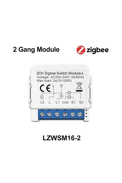 Choice 2 Gang Avatto Tuya Zigbee Smart Light Switch No Neutral Relay Module 1/2/3 Gang Smart Life/tuya App