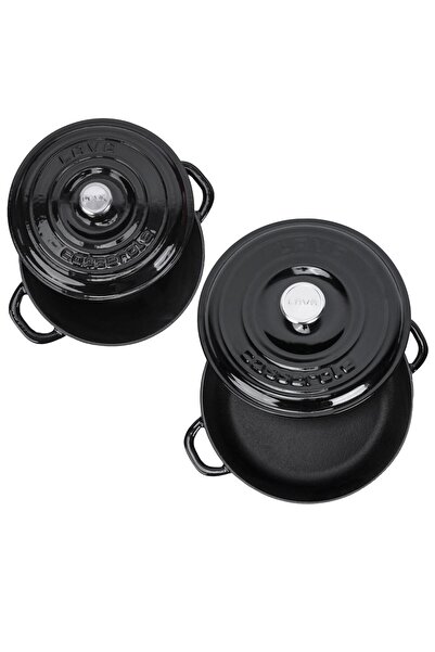 Lava Cast Iron 2x New Heritage Series Cast Iron Pot Pan Set