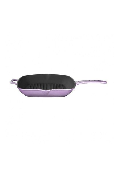 Lava Cast Square Grill Pan Cast Iron Solid Handle Size 26x26cm