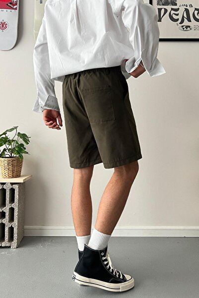 Flaw Wear Extra Comfortable Khaki Fabric Shorts