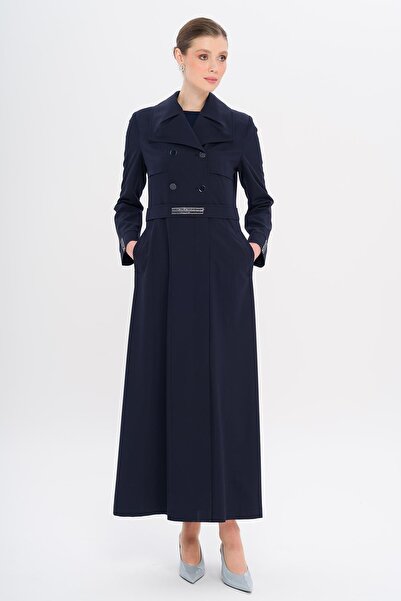 Olcay Selyemgallér kő és gyöngy részletesen bélelt fedőlap SÖTÉTKÉK 6753